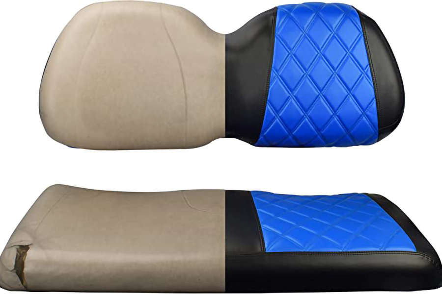 Huse pentru scaune pentru cărucior de golf Diamond Blue & Black